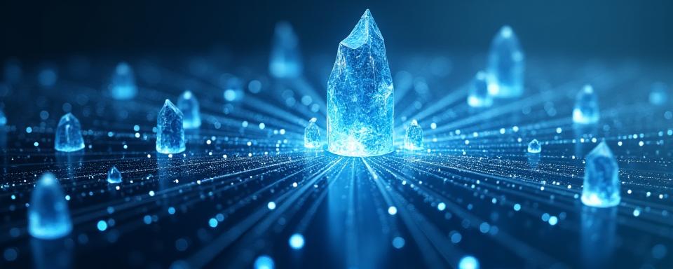 Abstract depiction of Iceberg Protocol's secure and interconnected DeFi network